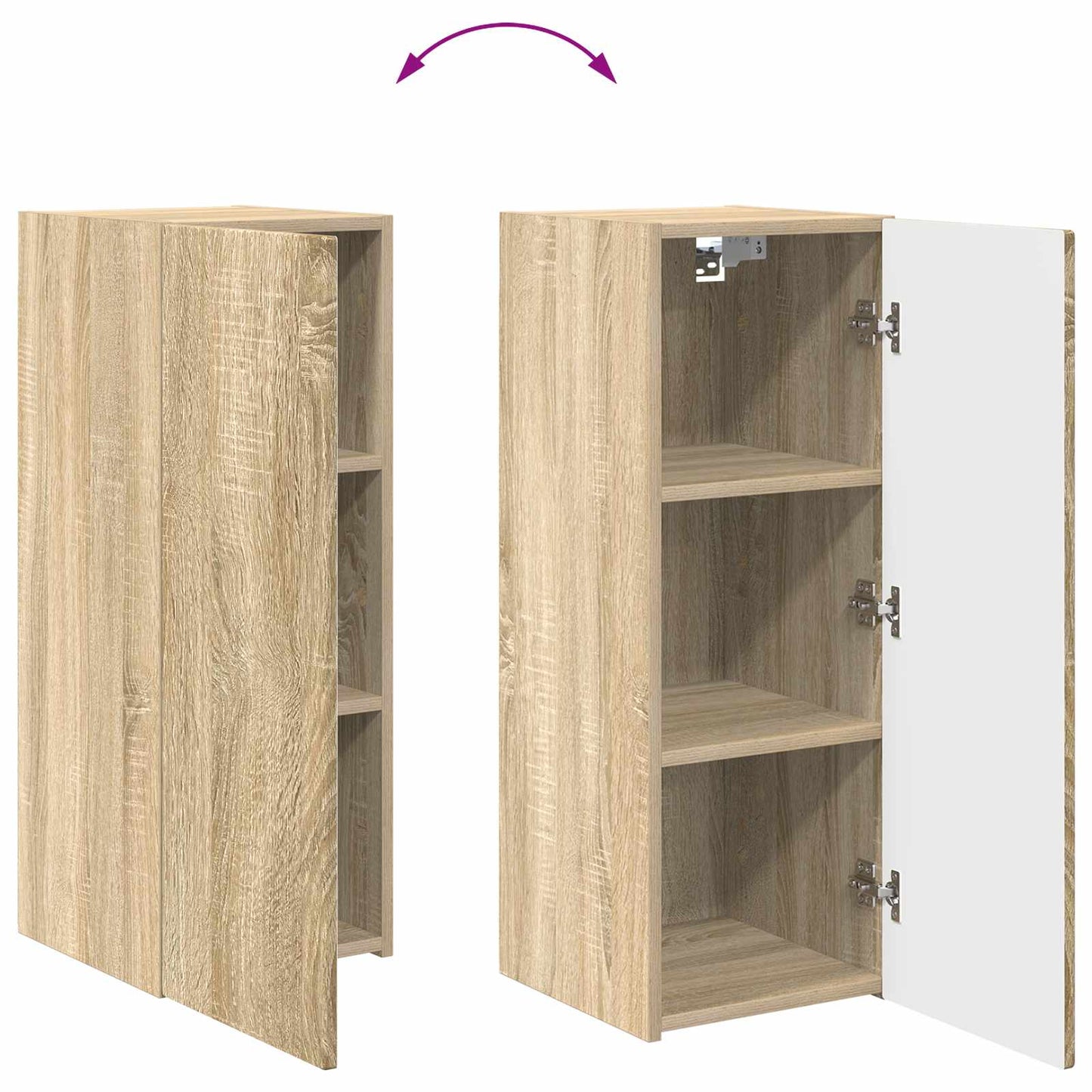 TV Cabinet Set 2 pcs Sonoma Oak Engineered Wood