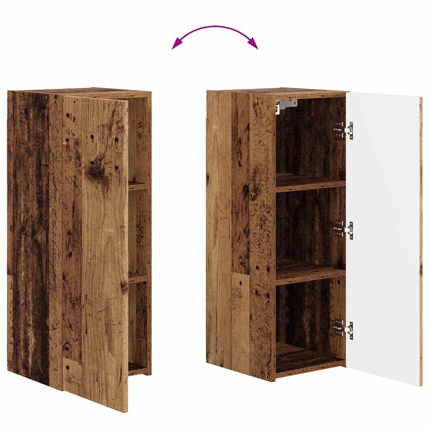 TV Cabinet Set 2 pcs Old Wood Engineered Wood
