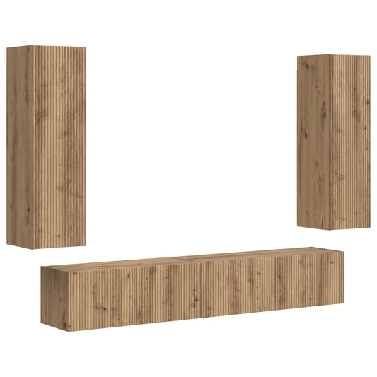 TV Cabinet Set 3 pcs 29.5 x 31 x 100 cm Artisan Oak