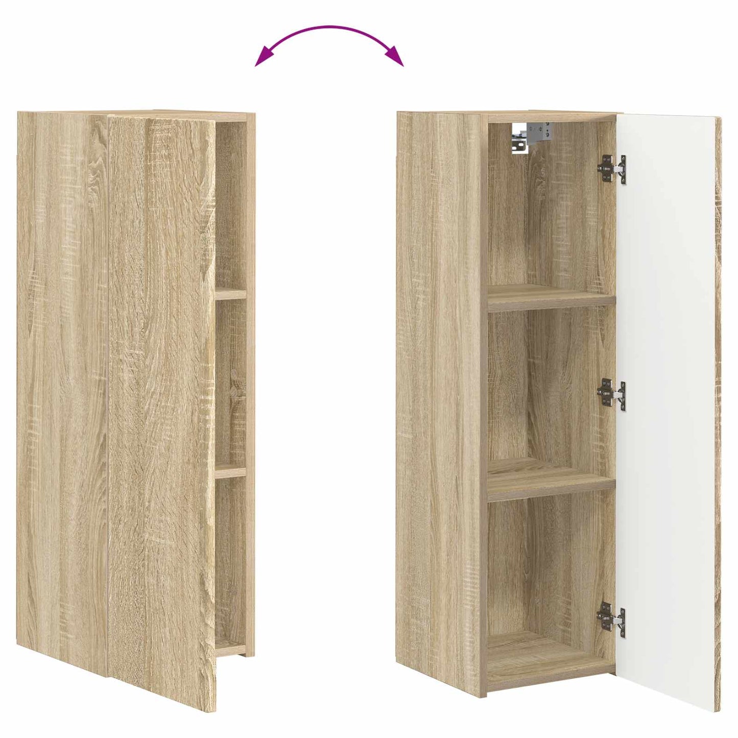 TV Cabinet Set 3 pcs Sonoma Oak Engineered Wood