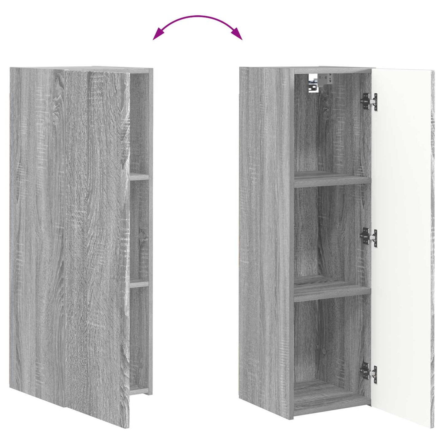 TV Cabinet Set 3 pcs Grey Sonoma Engineered Wood
