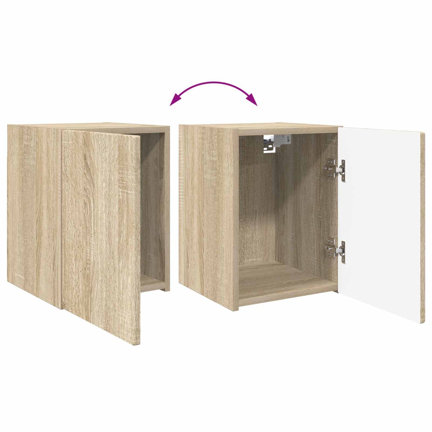 TV Cabinet Set 4 pcs Sonoma Oak Engineered Wood