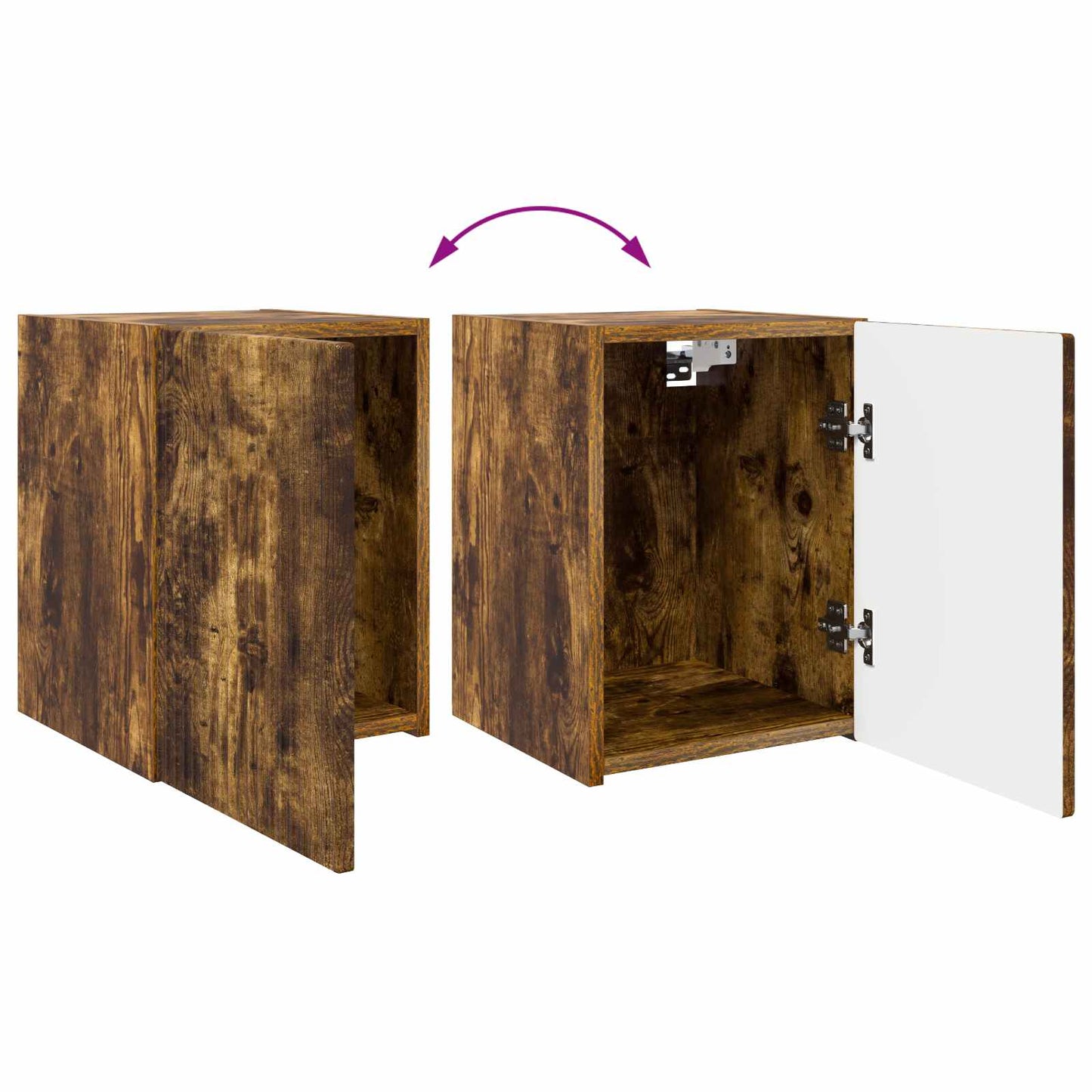 TV Cabinet Set 4 pcs Smoked Oak Engineered Wood