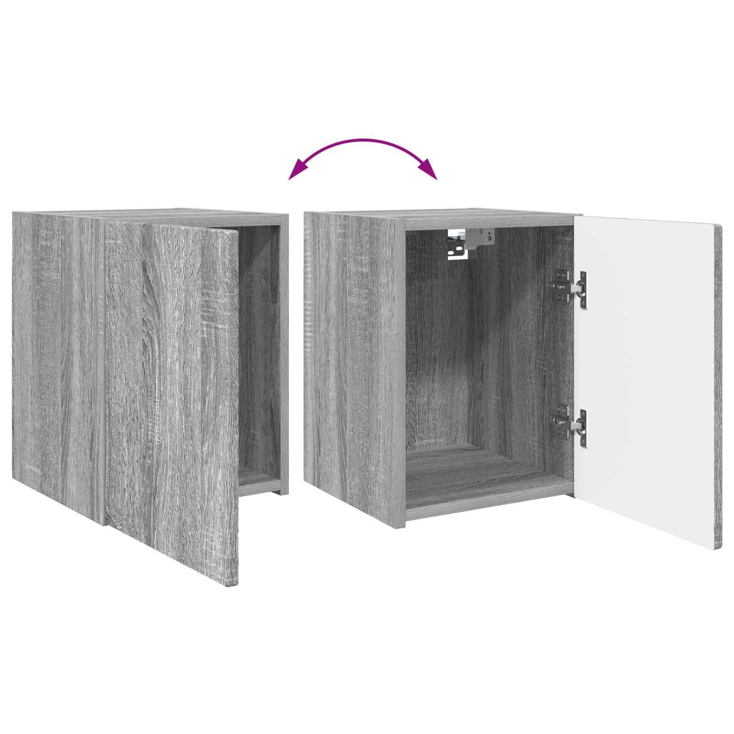 TV Cabinet Set 4 pcs Grey Sonoma Engineered Wood