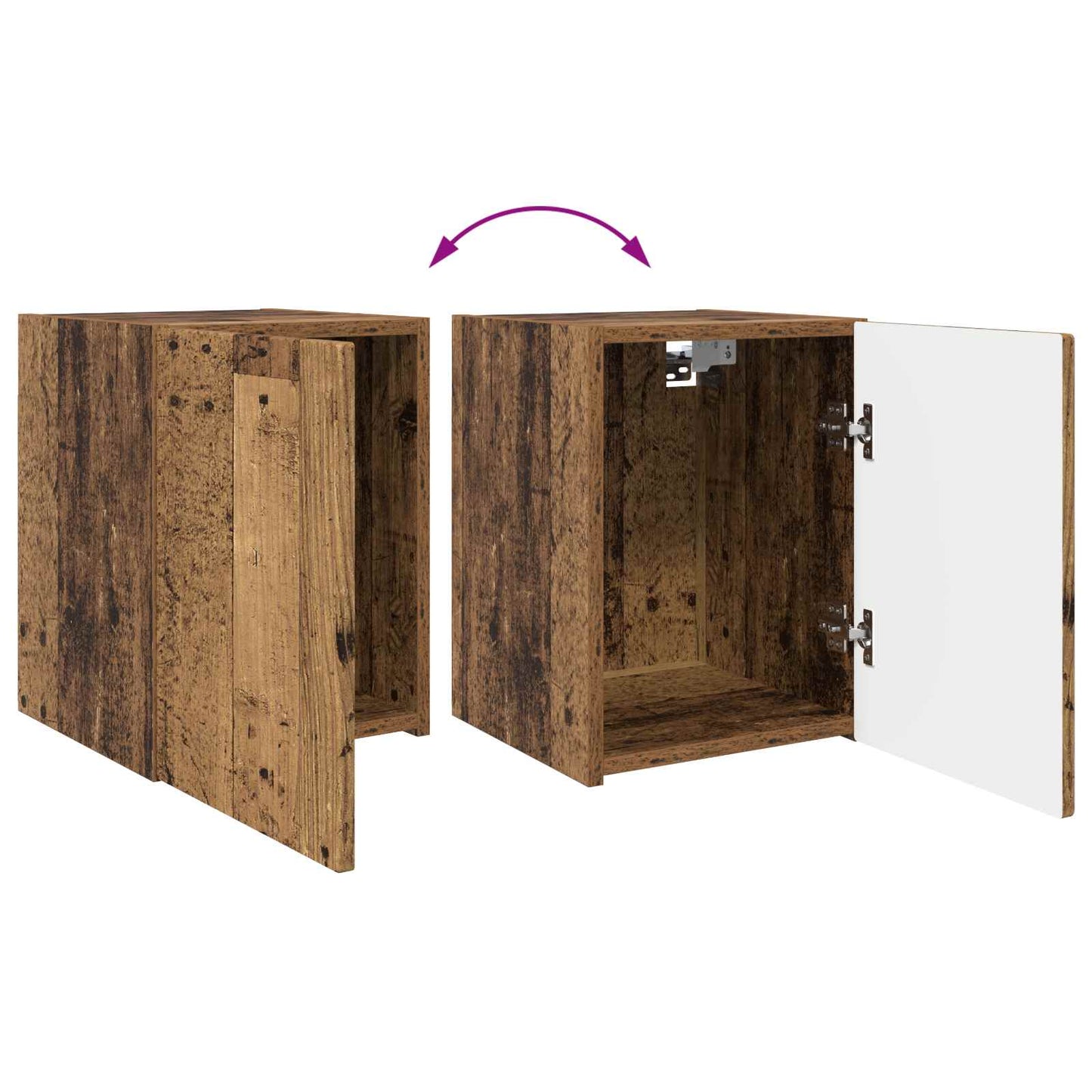 TV Cabinet Set 4 pcs Old Wood Engineered Wood