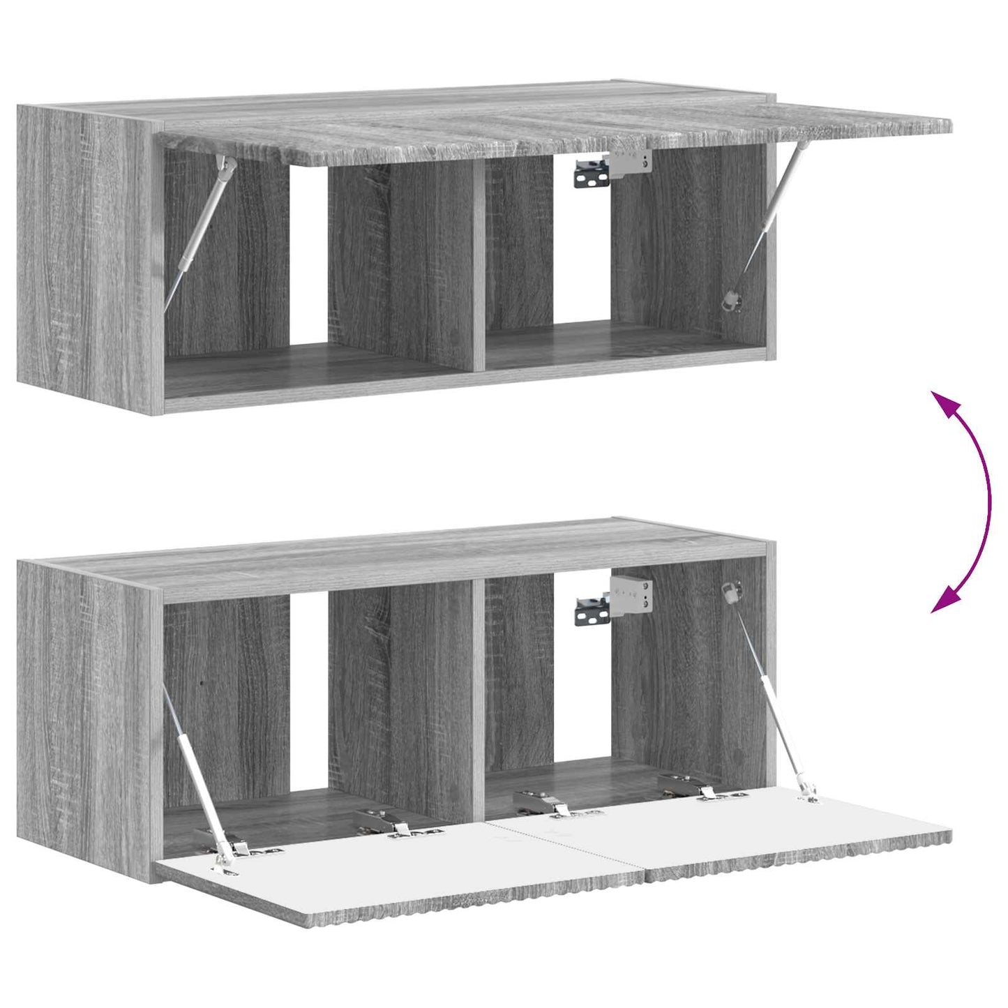 TV Cabinet Set 4 pcs Grey Sonoma Engineered Wood