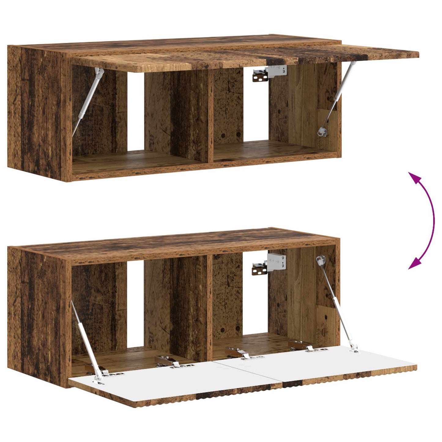 TV Cabinet Set 4 pcs Old Wood Engineered Wood