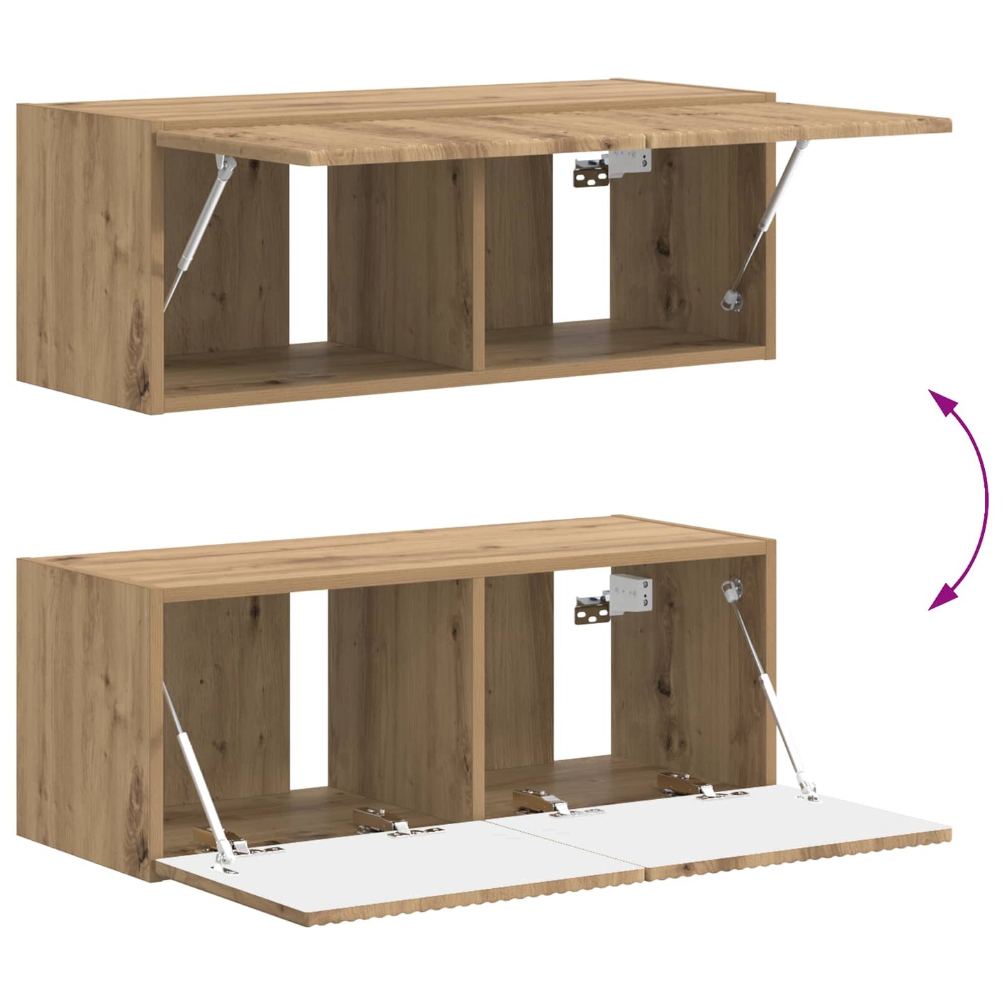 TV Cabinet Set 4 pcs Artisan Oak Engineered Wood