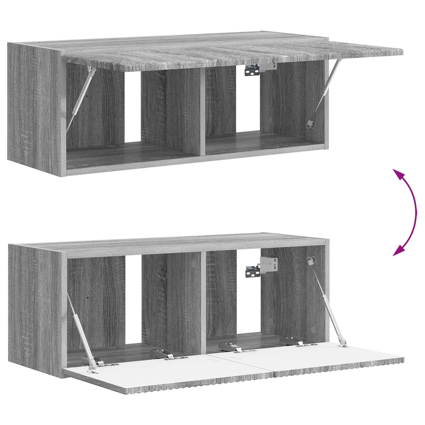 TV Cabinet Set 3 pcs Grey Sonoma Engineered Wood