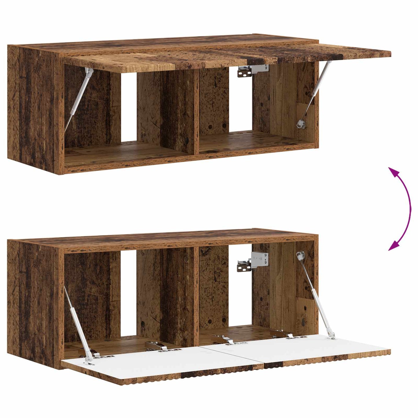 TV Cabinet Set 3 pcs Old Wood Engineered Wood