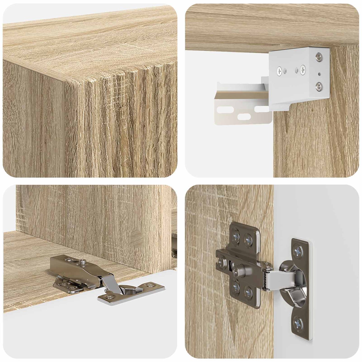 TV Cabinet Set 4 pcs Sonoma Oak Engineered Wood