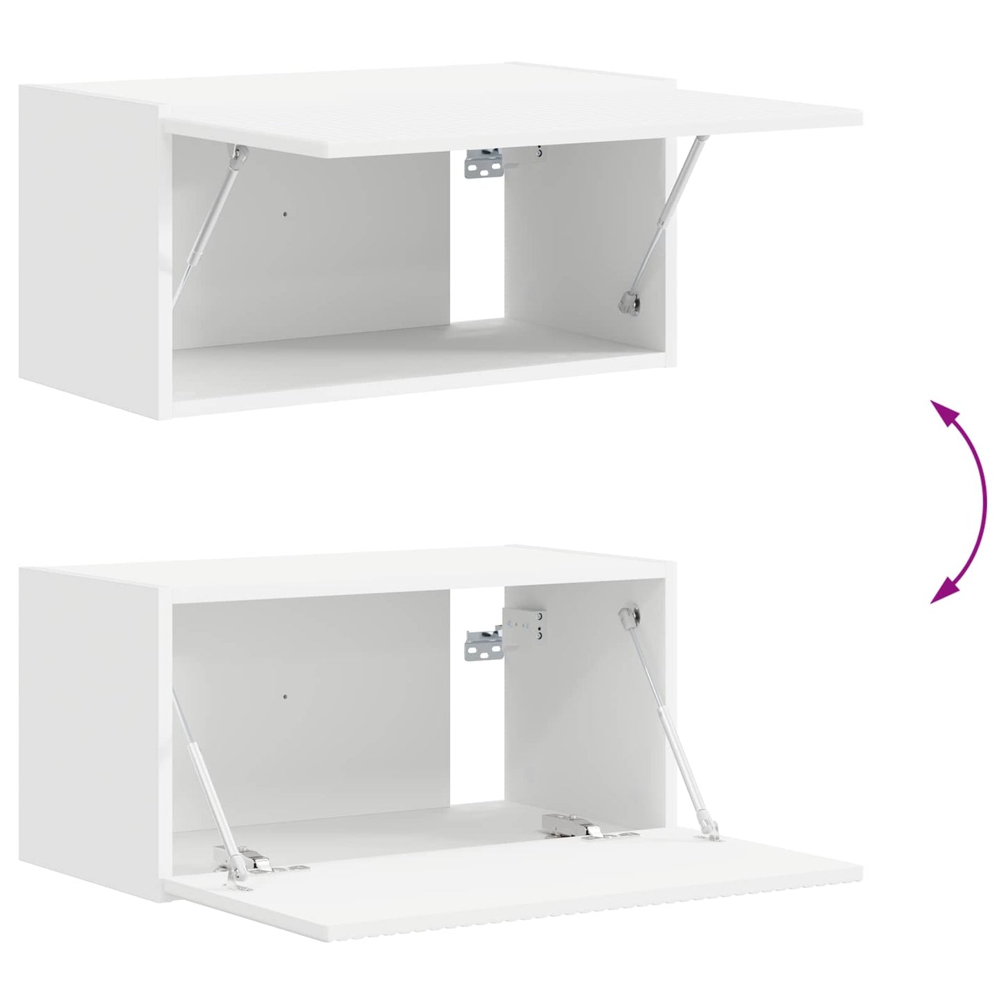 TV Cabinet Set 4 pcs White Engineered Wood