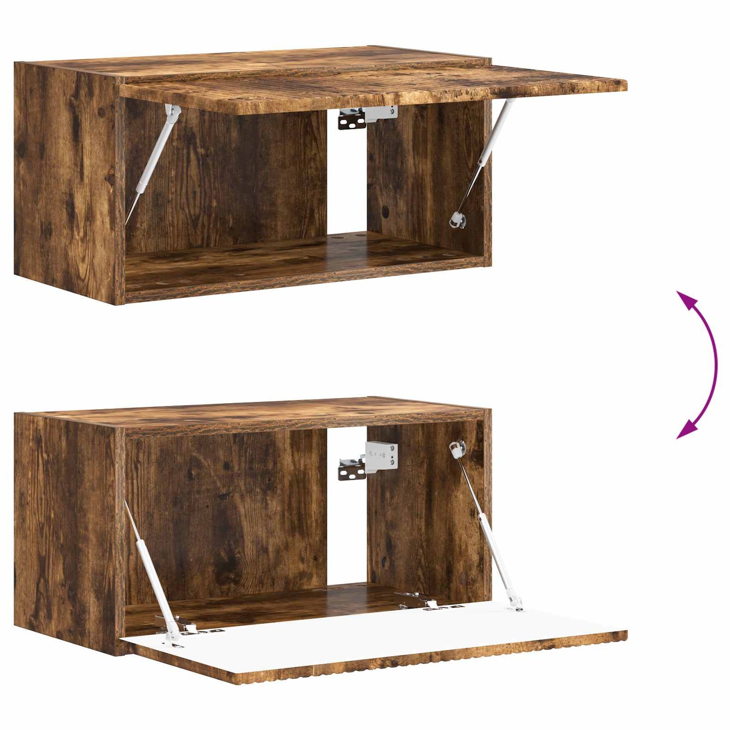 TV Cabinet Set 4 pcs Smoked Oak Engineered Wood