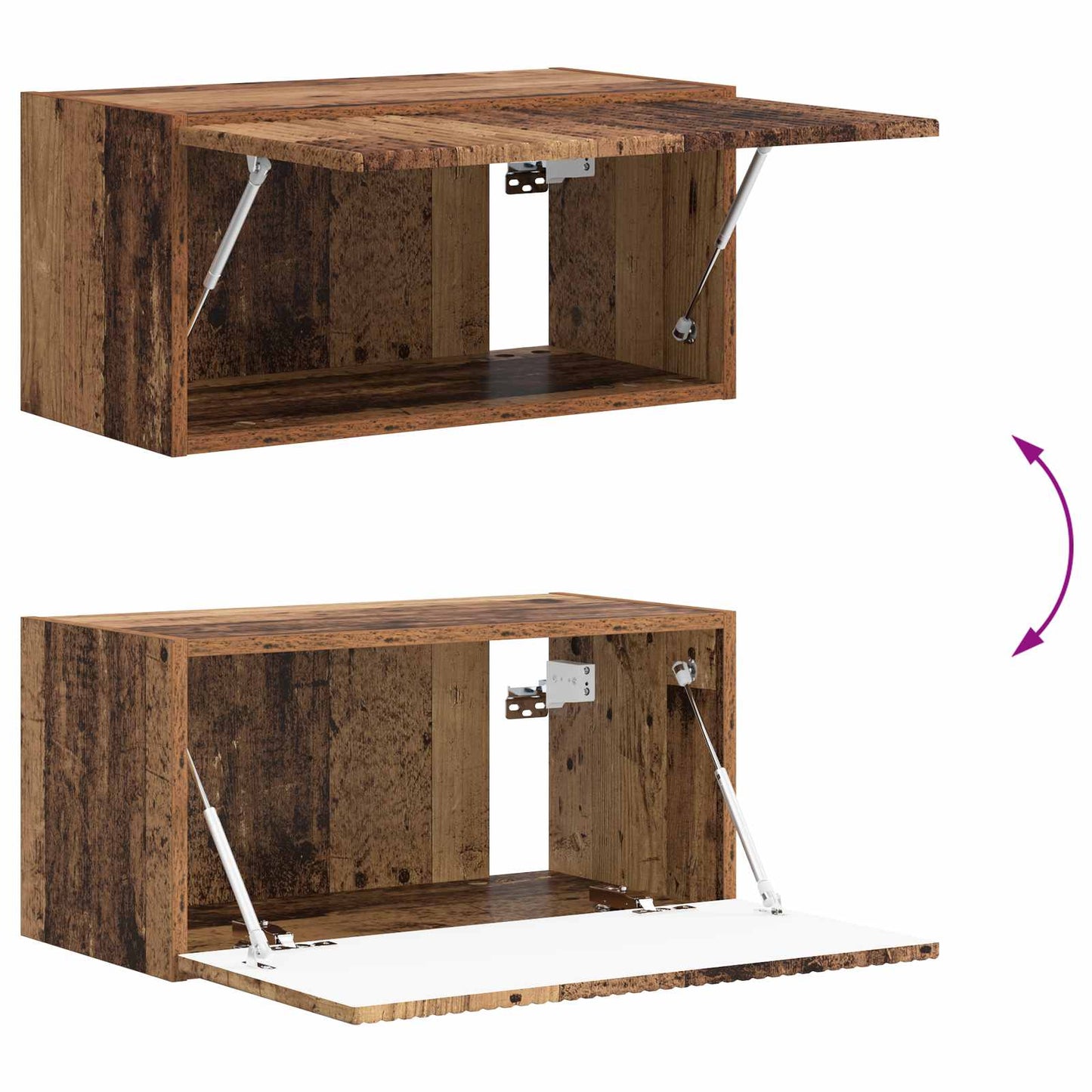 TV Cabinet Set 4 pcs Old Wood Engineered Wood