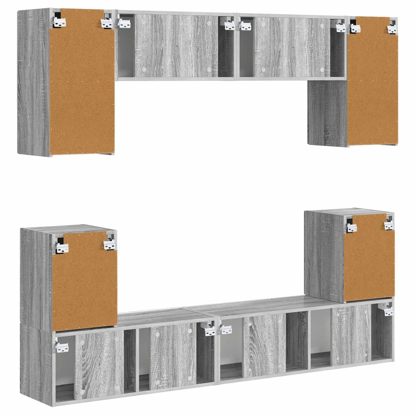 TV Cabinet Set 5 pcs Grey Sonoma Engineered Wood