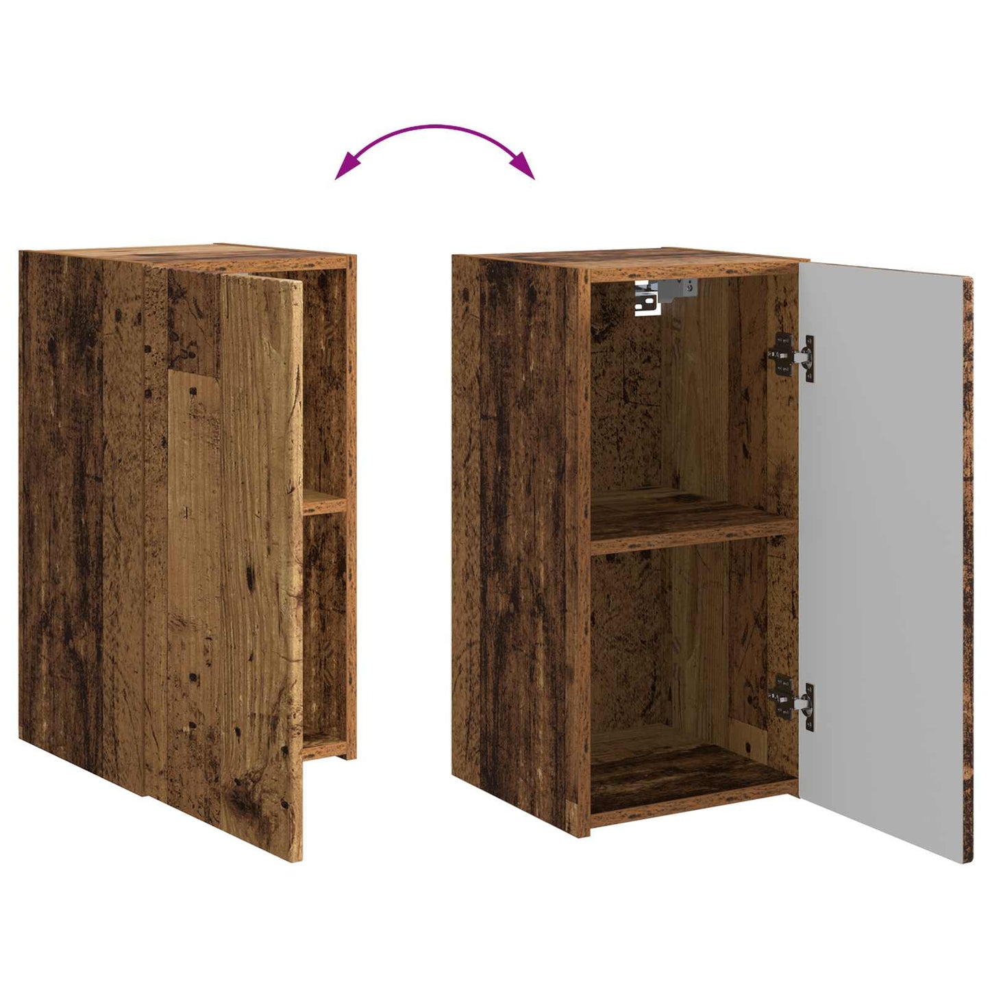 TV Cabinet Set 6 pcs Old Wood Engineered Wood