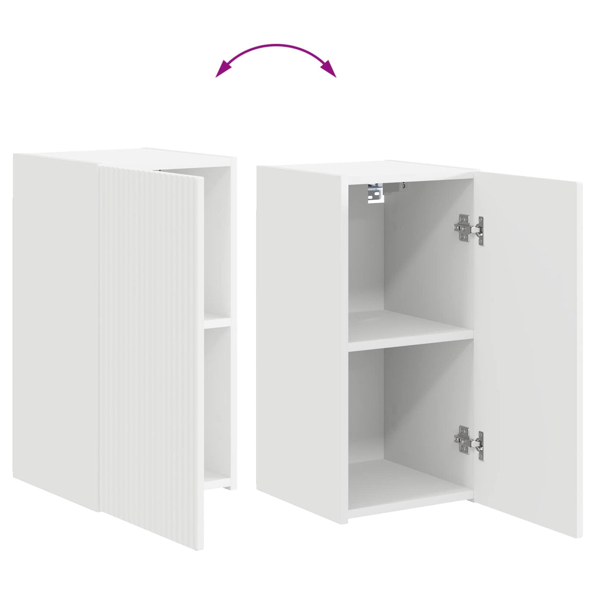 TV Cabinet Set 5 pcs White Engineered Wood