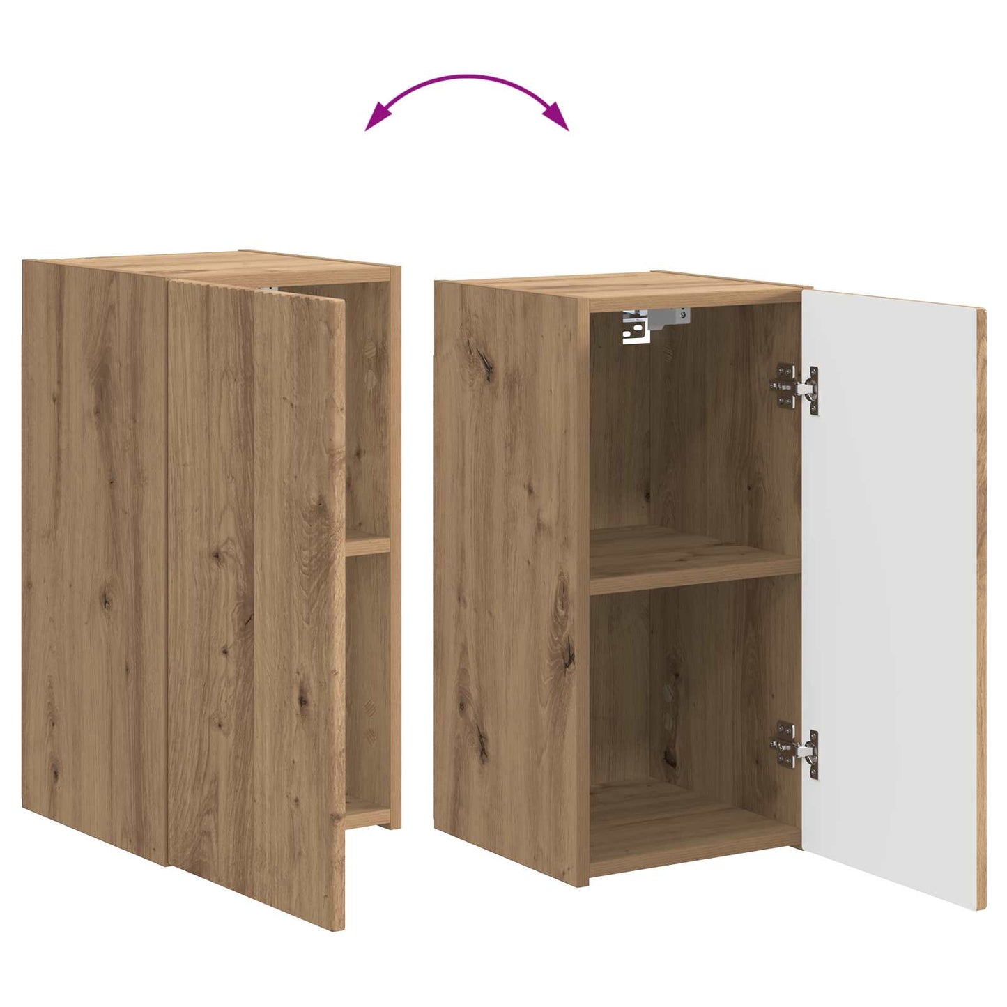 TV Cabinet Set Wall-mounted 5 pcs Artisan Oak Engineered Wood