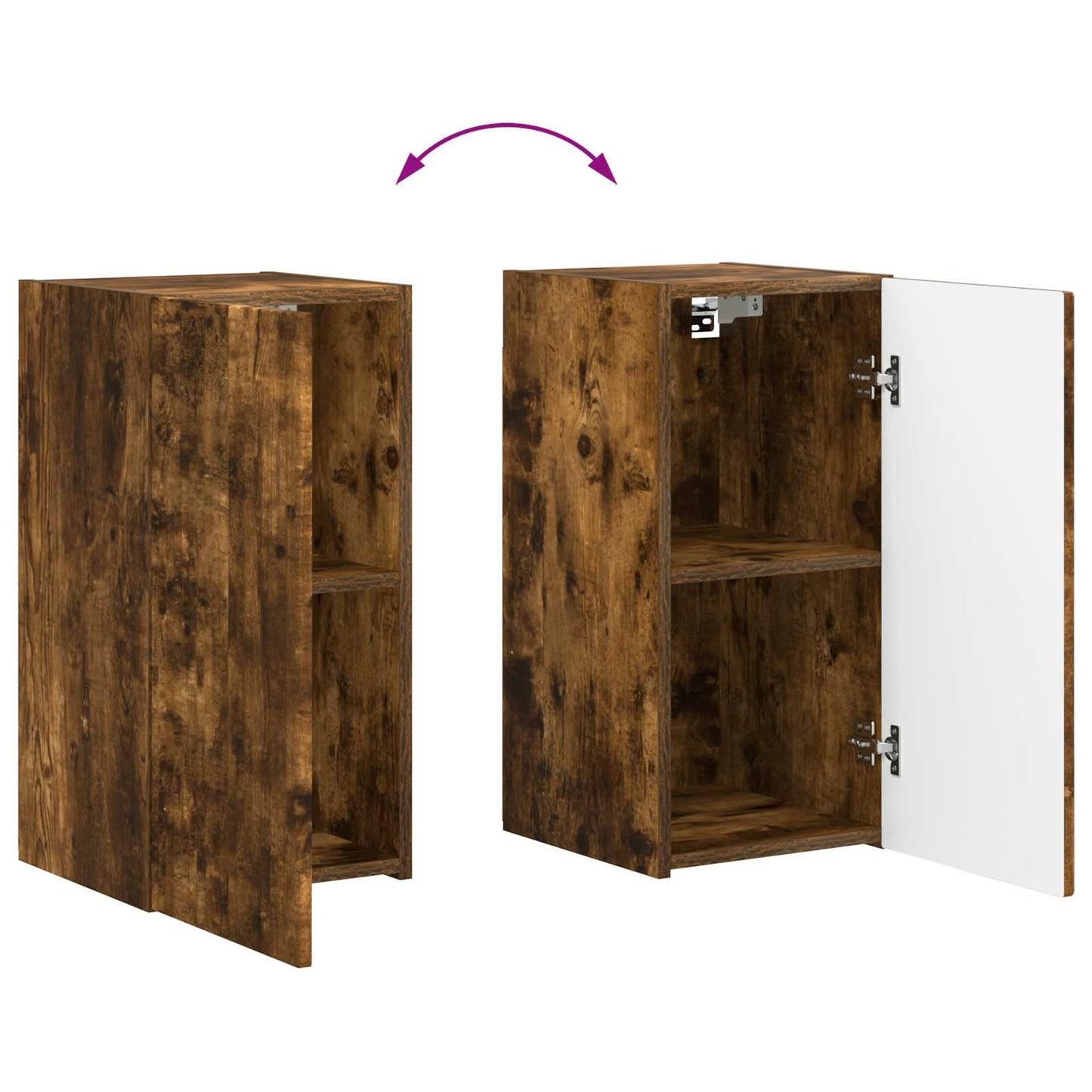 TV Cabinet Set 6 pcs Smoked Oak Engineered Wood
