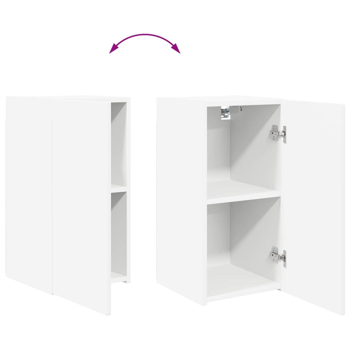 TV Cabinet Set 4 pcs White Engineered Wood
