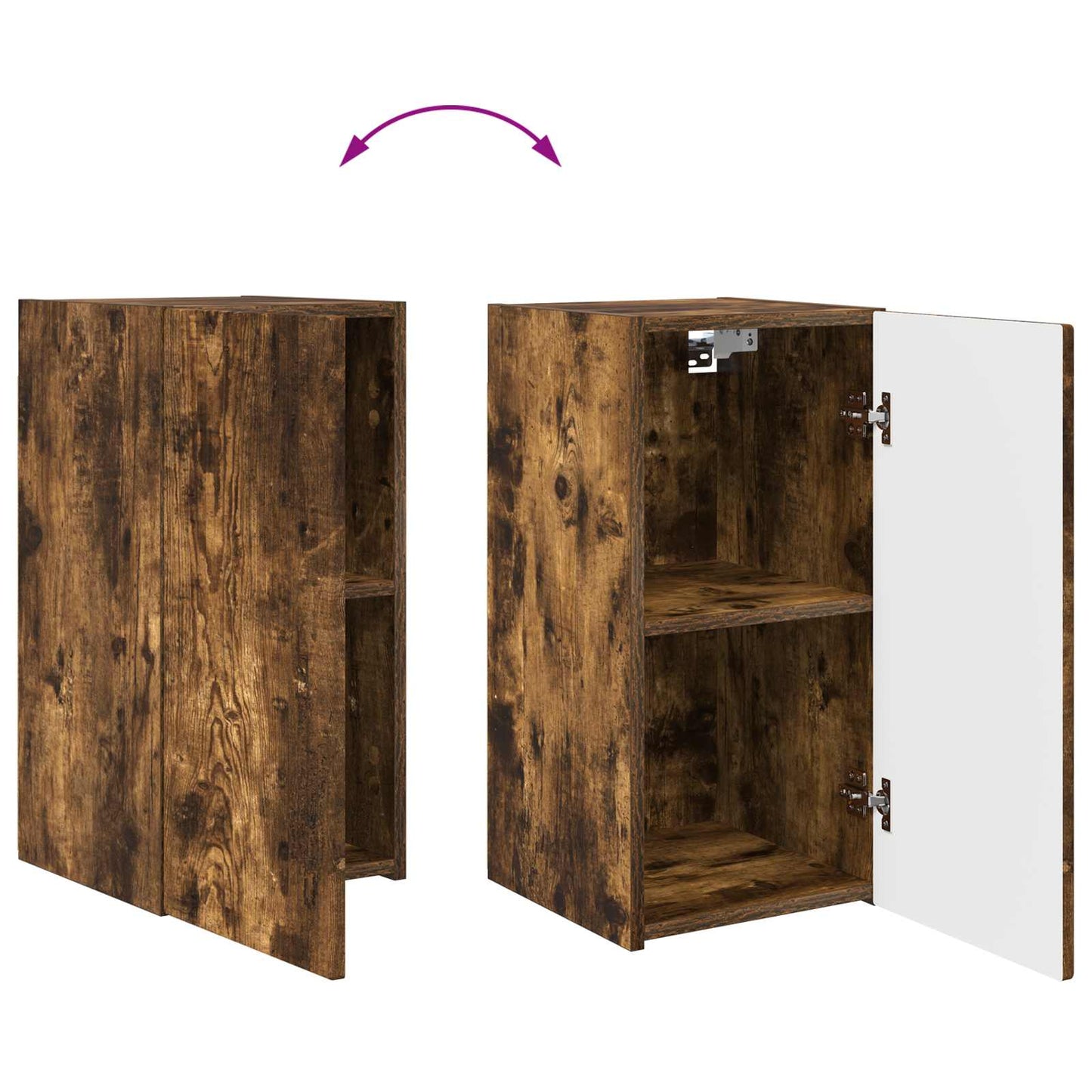 TV Cabinet Set 4 pcs Smoked Oak Engineered Wood