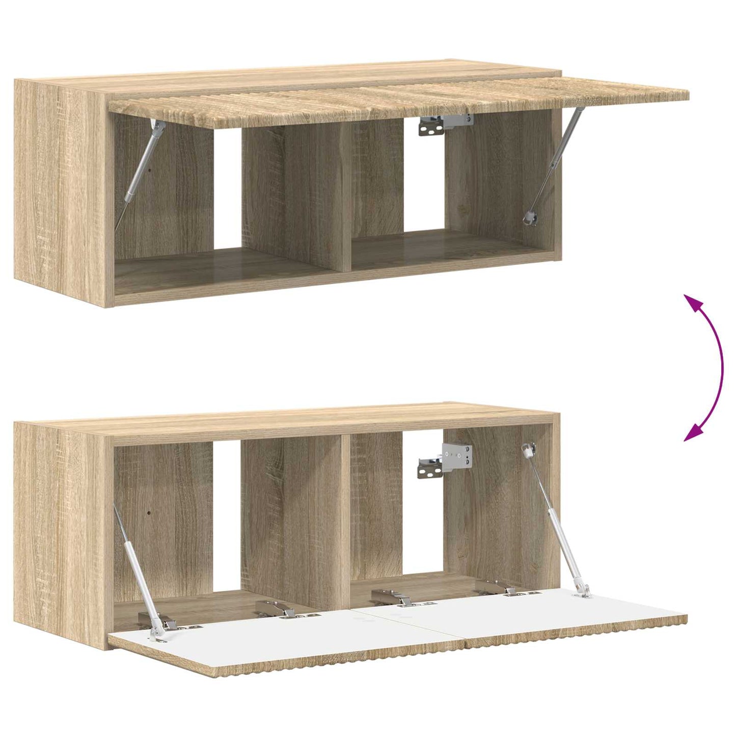 TV Cabinet Set 4 pcs Sonoma Oak Engineered Wood