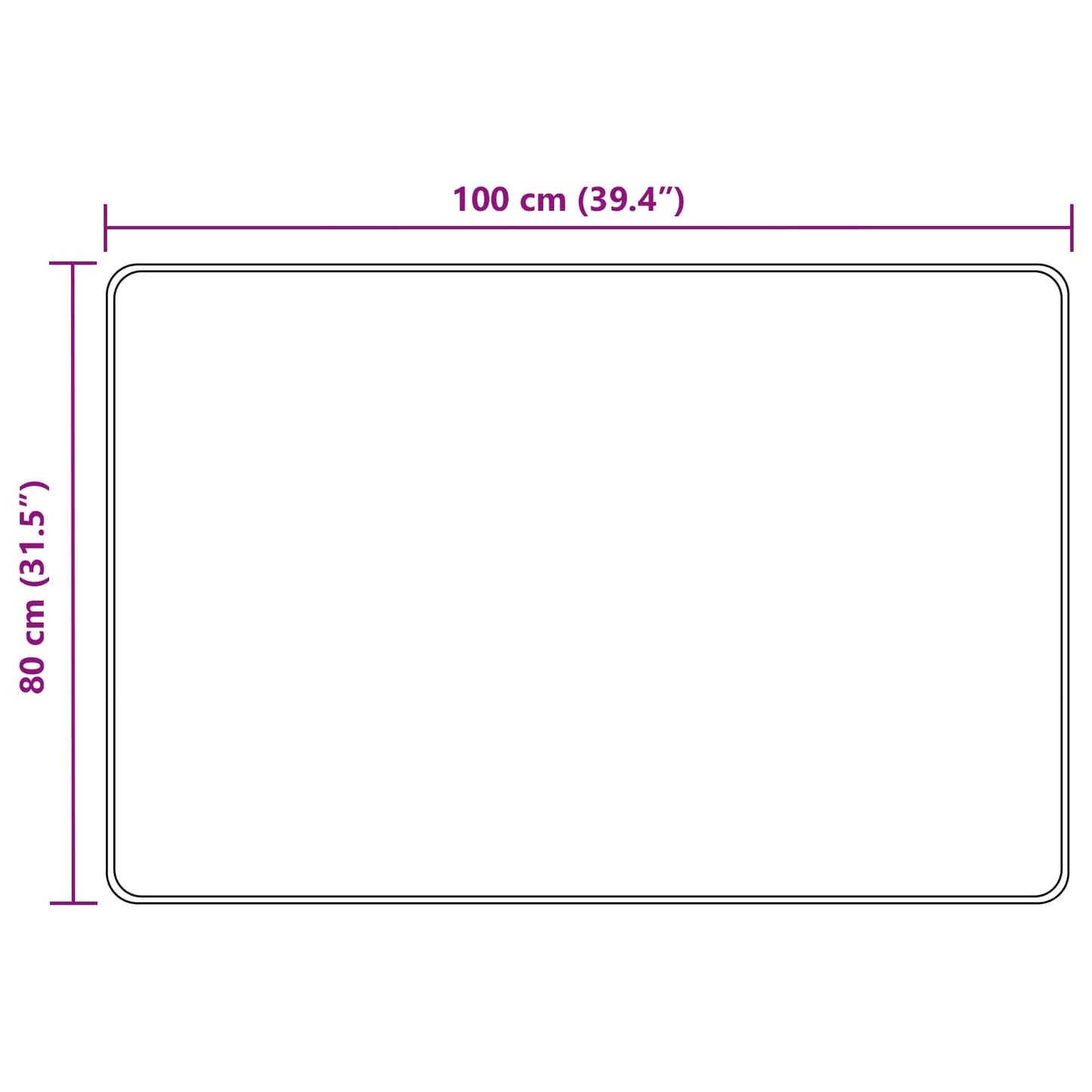 Rug Runner MARSA Sand 80 x 100 cm Polyester and PVC
