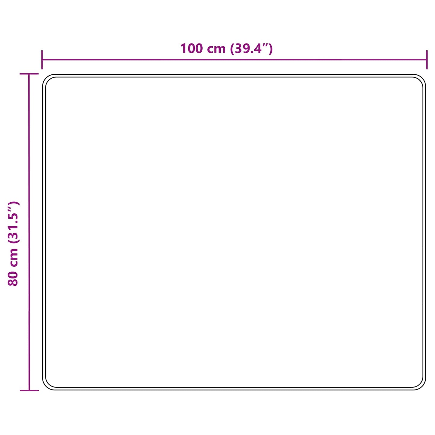 Rug Runner MARSA Multicolour 80 x 100 cm Polyester and PVC