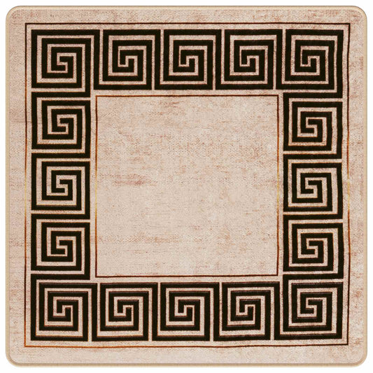 Rug Runner MARSA Black 100 x 100 cm Polyester and PVC