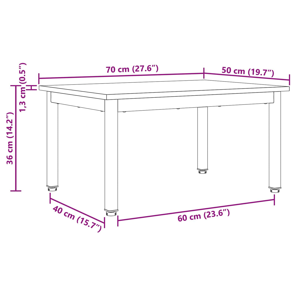 Coffee Table Grey Sonoma 70 x 50 x 36 cm Engineered Wood