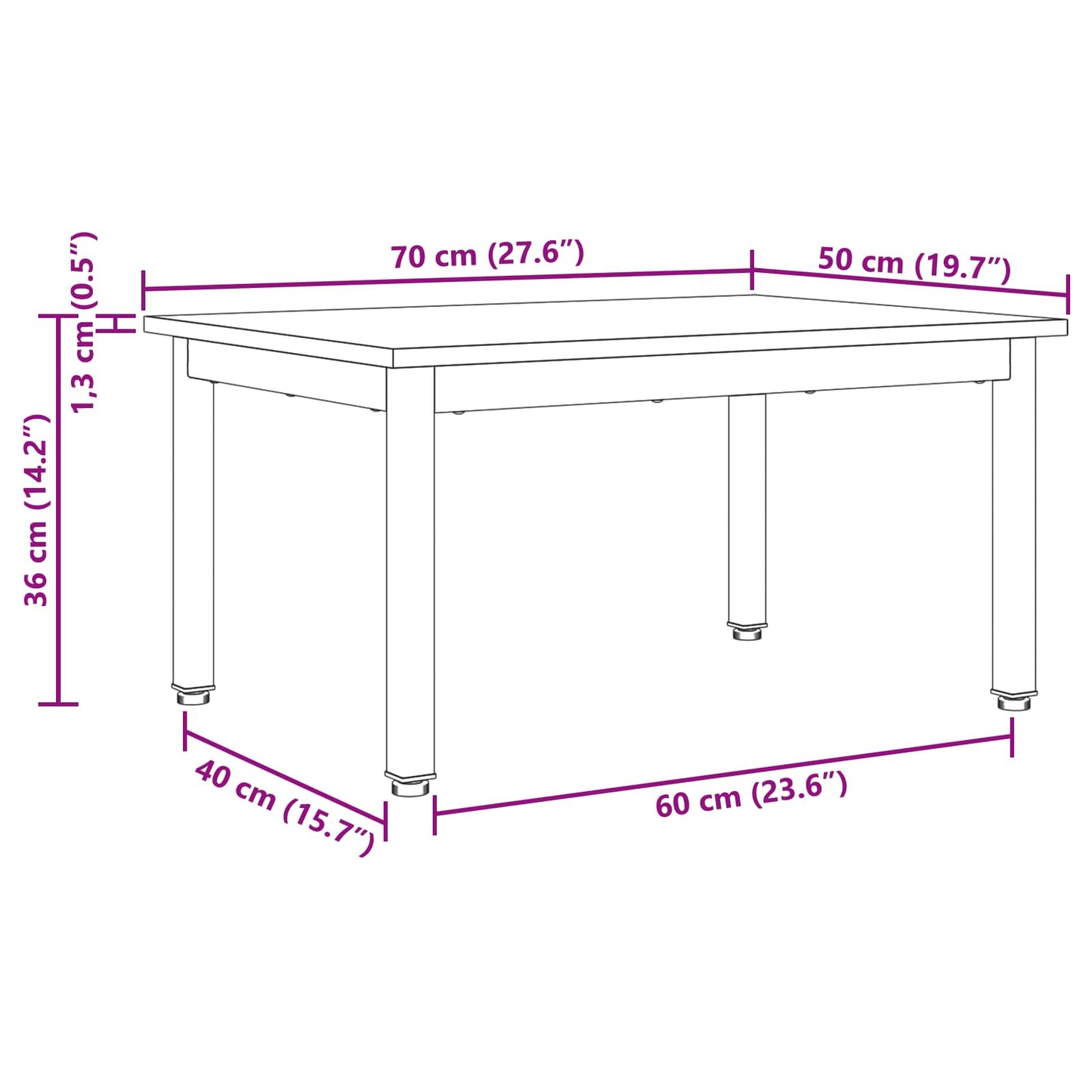 Coffee Table Artisian Oak 70 x 50 x 36 cm Engineered Wood