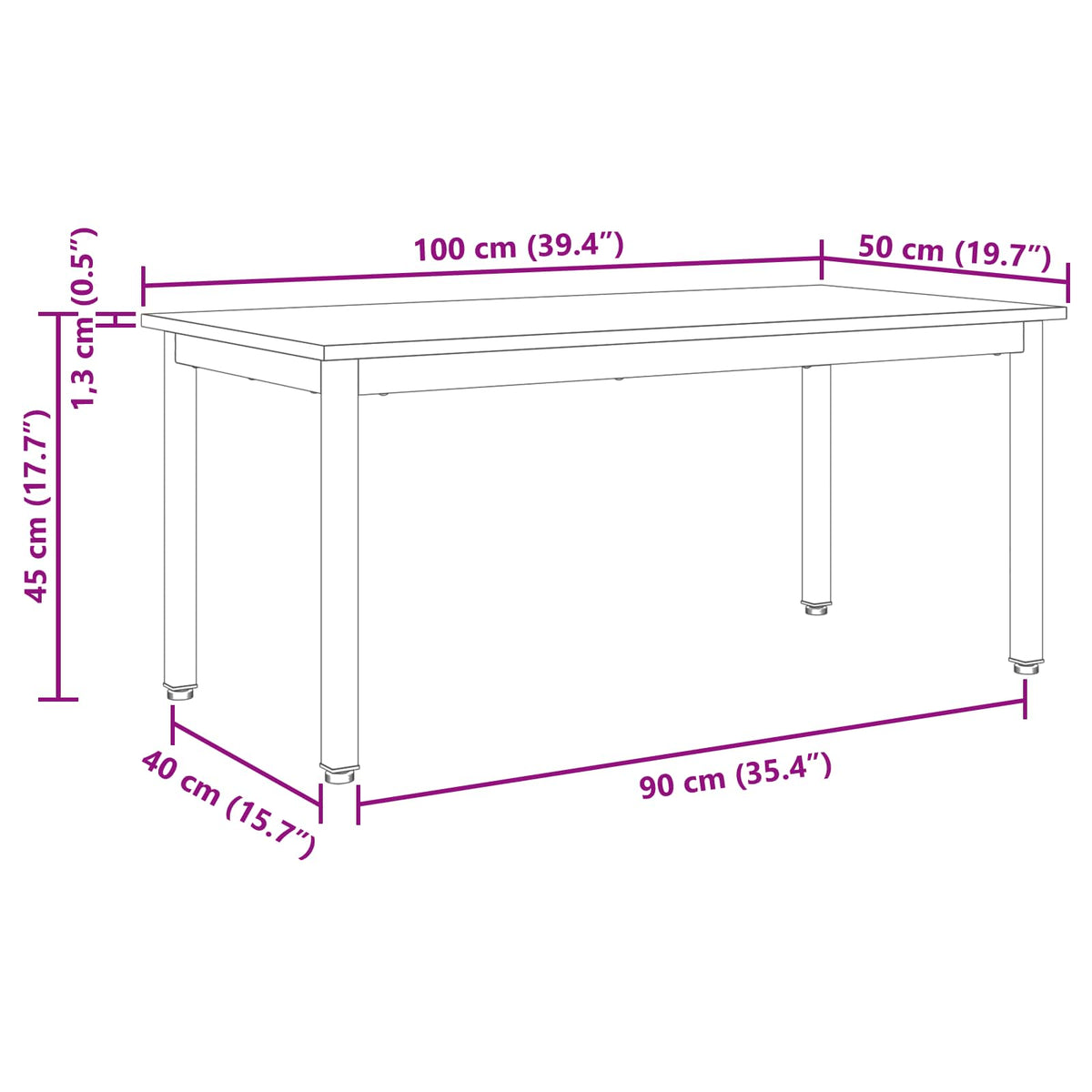 Coffee Table Old Wood 100 x 50 x 45 cm Engineered Wood
