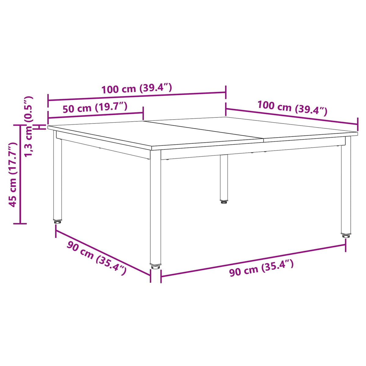 Coffee Table Artisian Oak 100 x 100 x 45 cm Engineered Wood