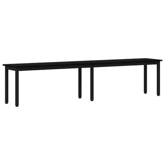Bench Black Oak 200 x 35 x 45 cm Engineered Wood