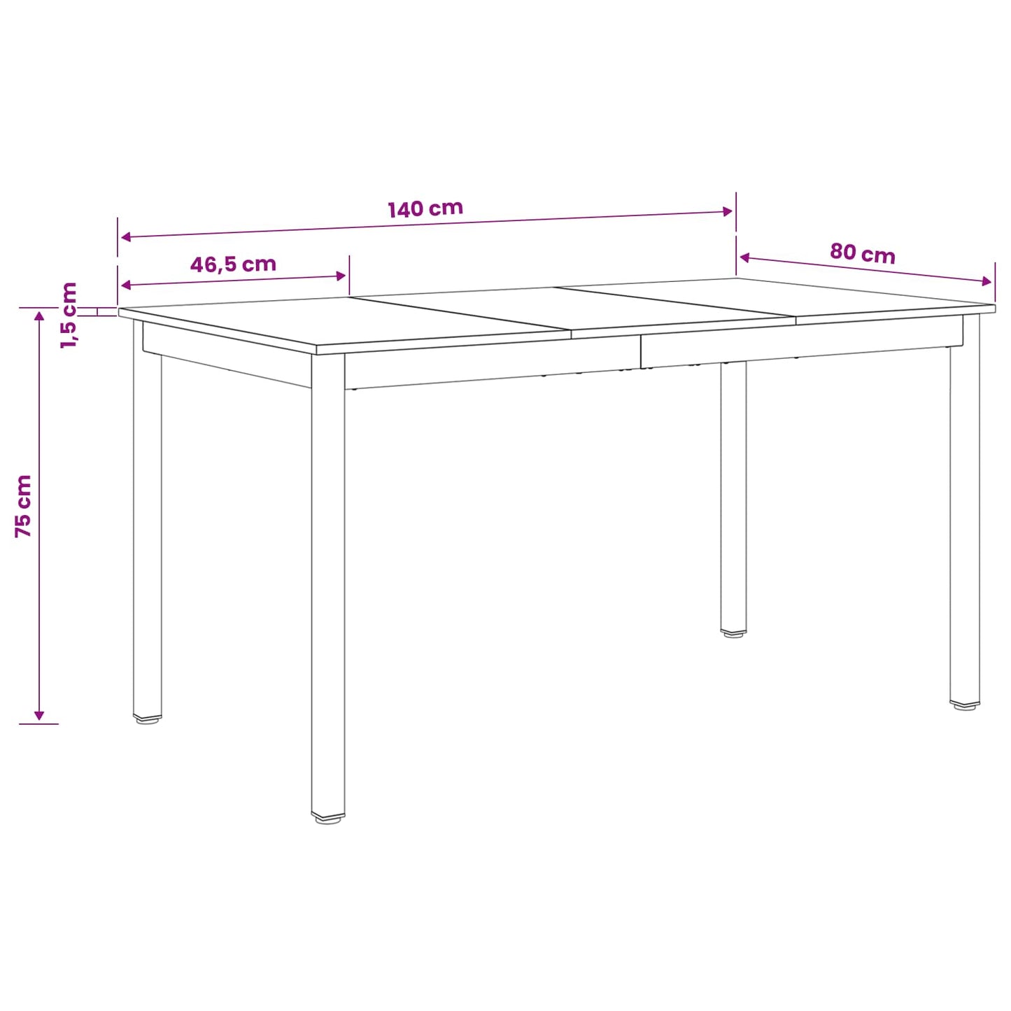 Dining Tables 140 x 80 x 75 cm Engineered Wood Grey Sonoma