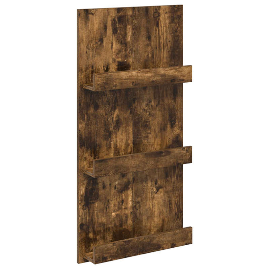 Magazine Rack Smoked Oak 51 x 11 x 102 cm Engineered Wood