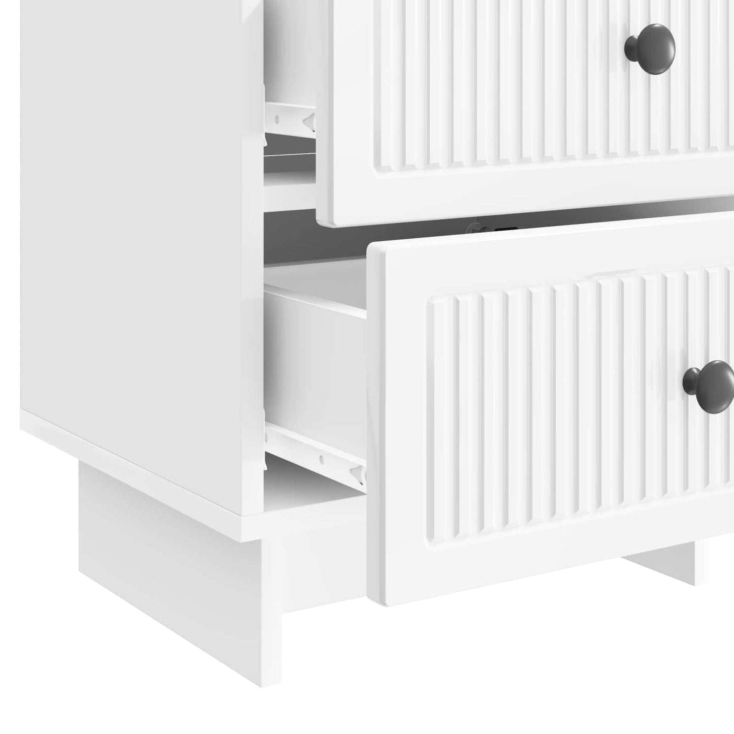 Bedside Cabinet 2 pcs High Gloss White 43 x 34.5 x 47.5 cm