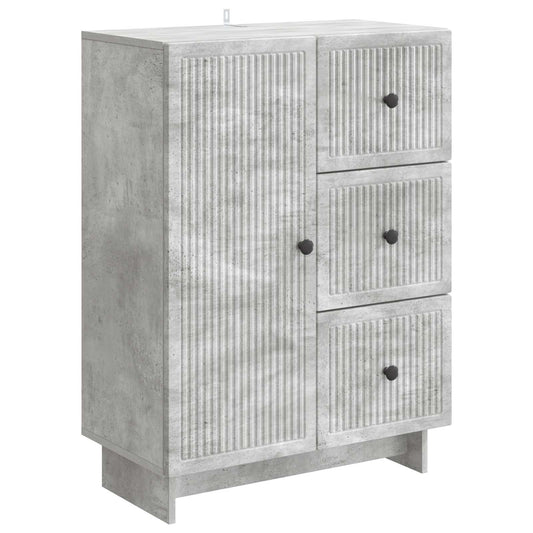Sideboard Concrete Grey 66 x 34.5 x 90 cm Engineered Wood