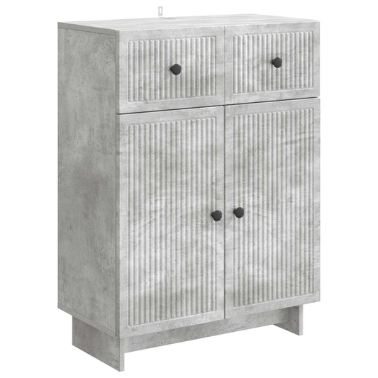 Sideboard Concrete Grey 66 x 34.5 x 90 cm Engineered Wood