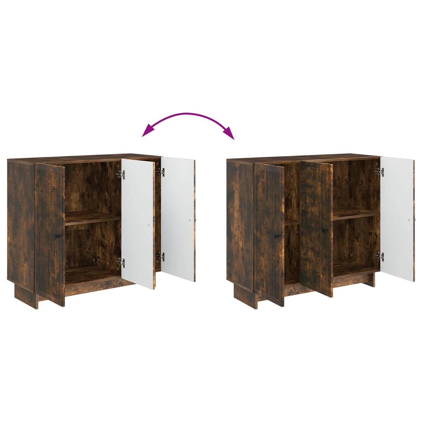 Sideboard Smoked Oak 89 x 34.5 x 80 cm Engineered Wood