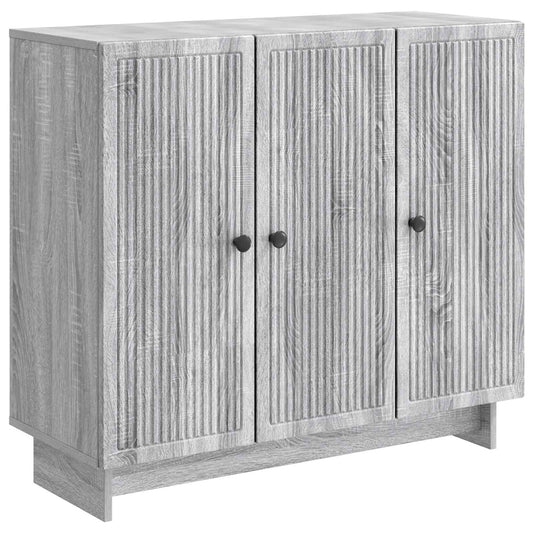 Sideboard Grey Sonoma 89 x 34.5 x 80 cm Engineered Wood