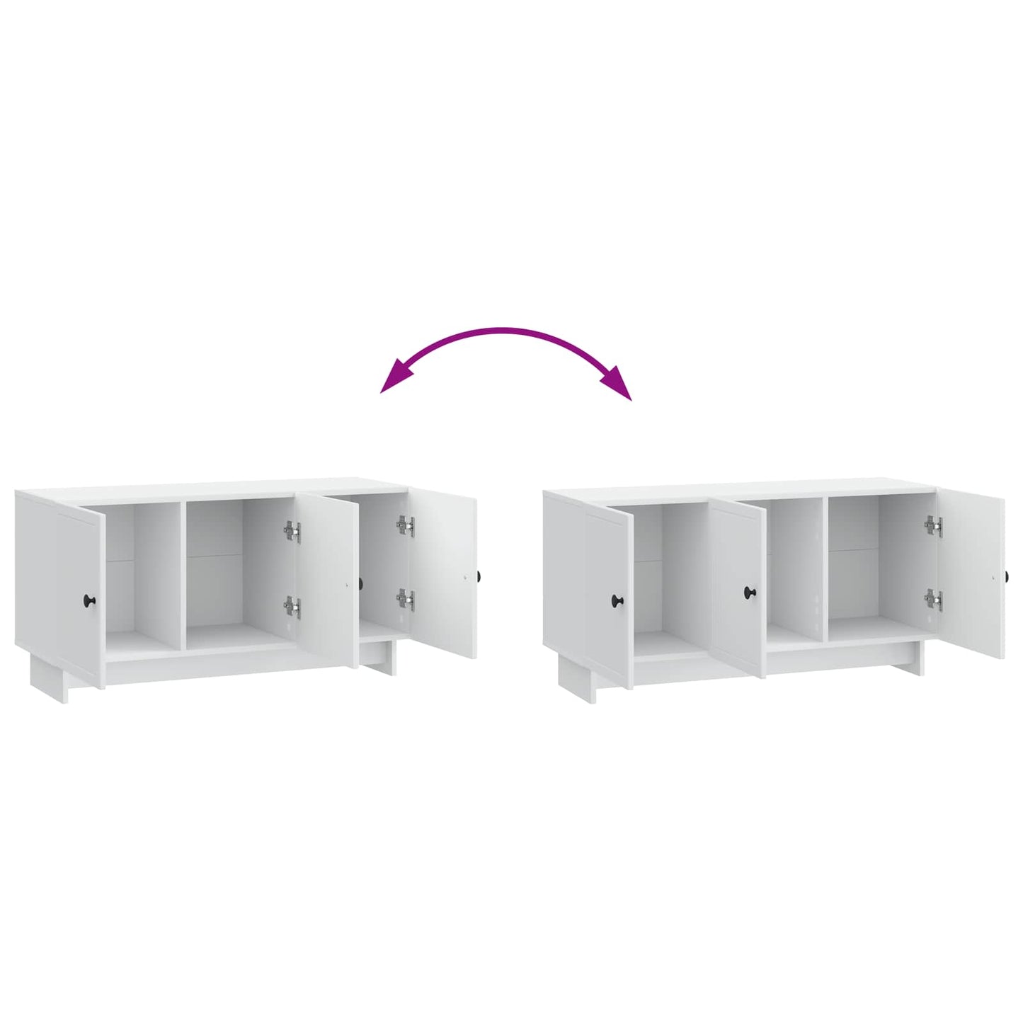 TV Cabinet White 99 x 34.5 x 50 cm Engineered Wood