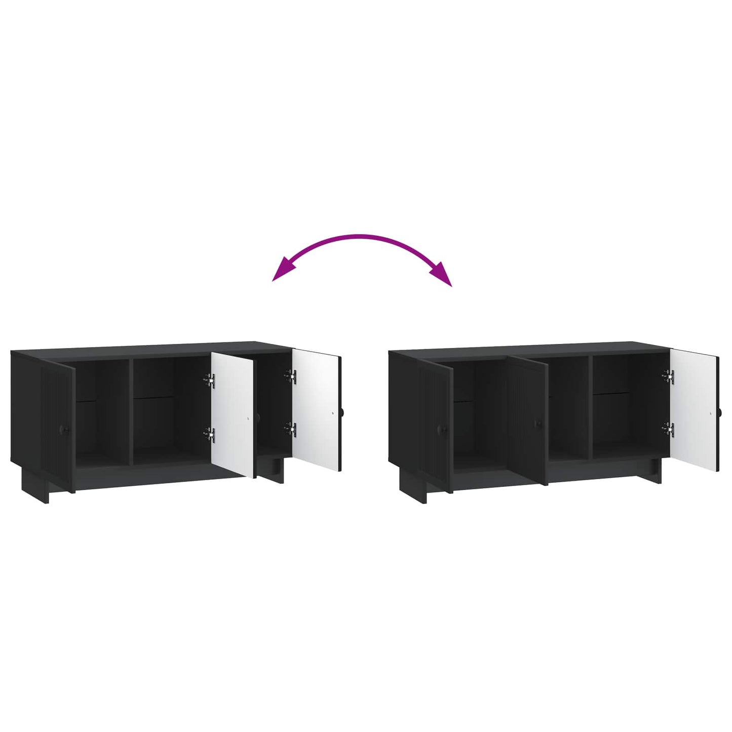 TV Cabinet 99 x 34.5 x 50 cm Black Engineered Wood