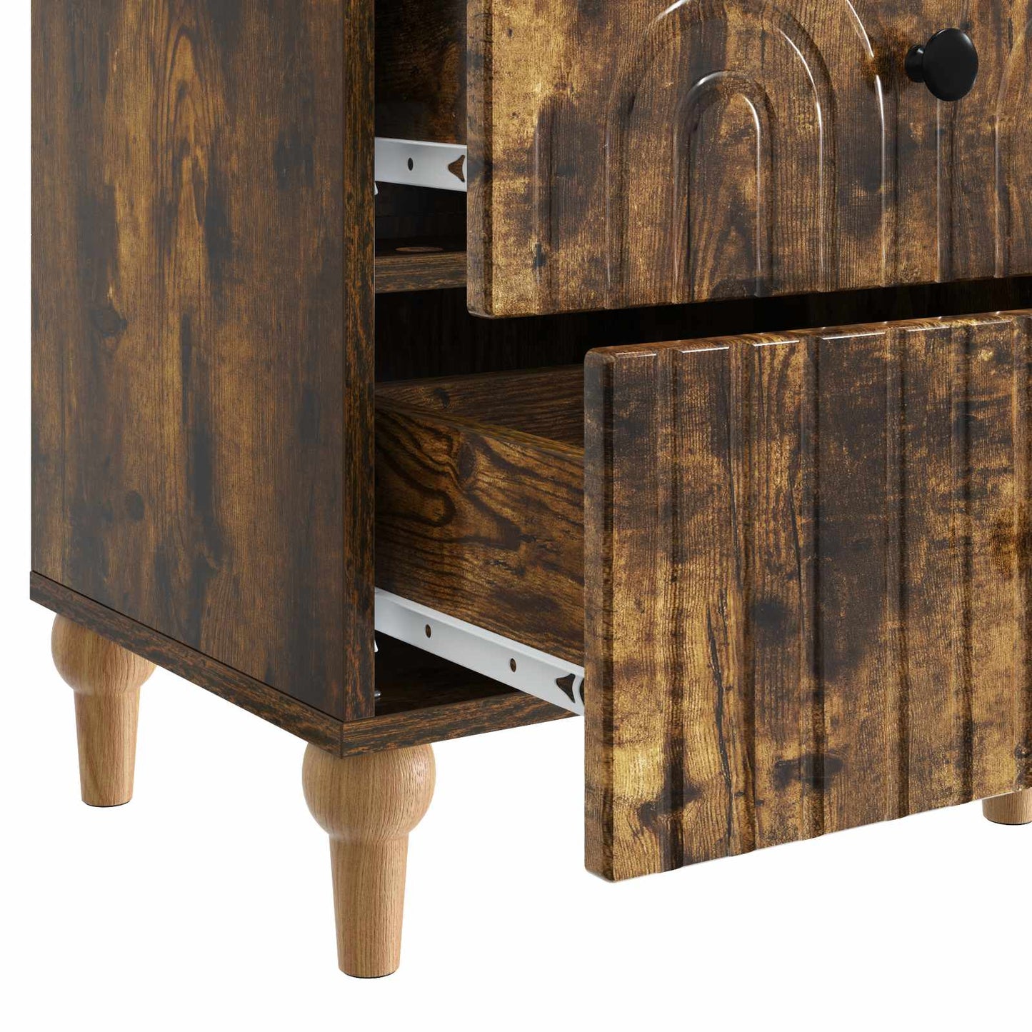 Bedside Cabinet 2 pcs Smoked Oak 43 x 34.5 x 48 cm