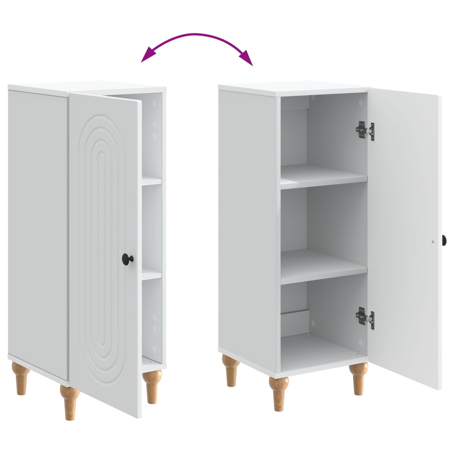 Sideboard White 33 x 34.5 x 90 cm Engineered Wood