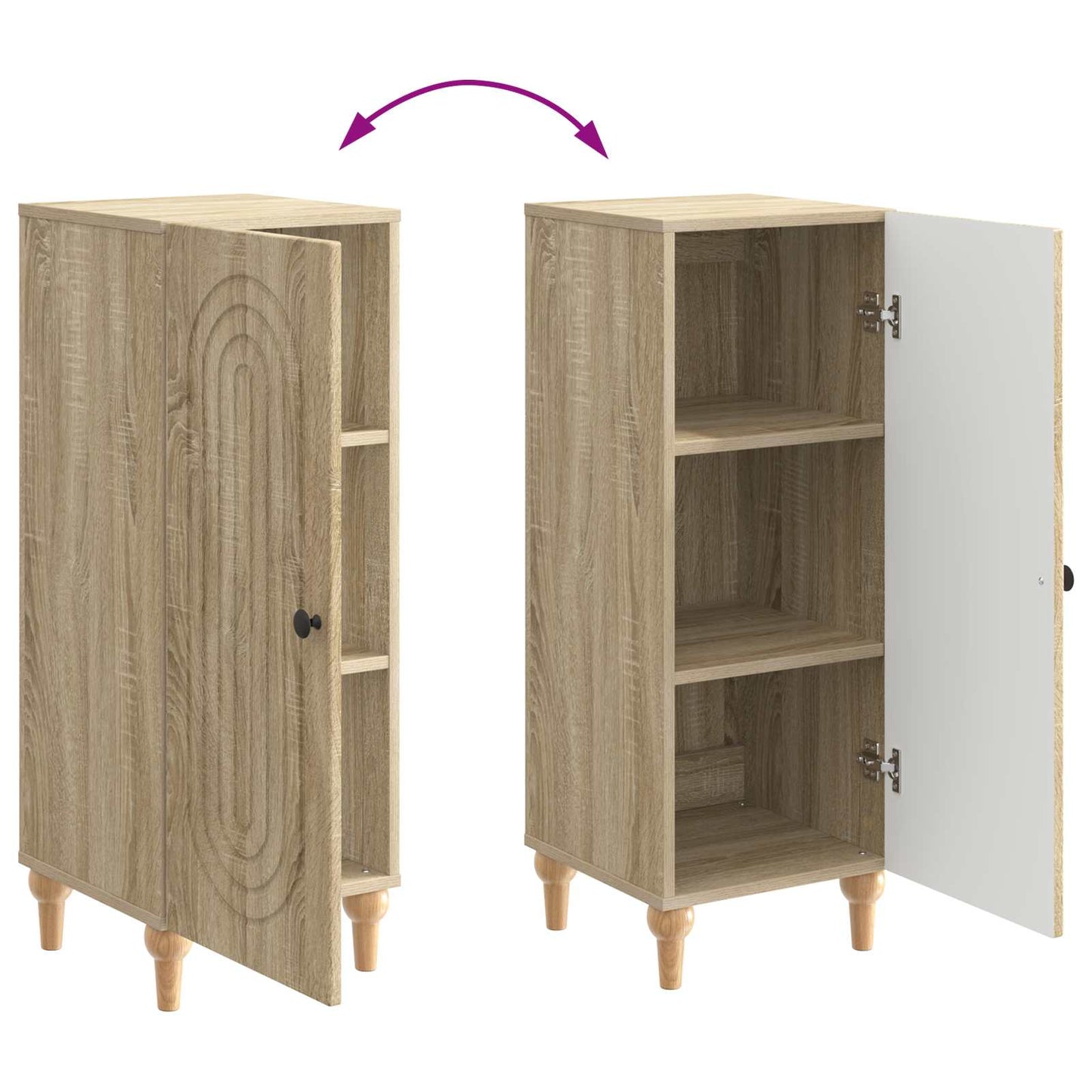 Sideboard Sonoma Oak 33 x 34.5 x 90 cm Engineered Wood