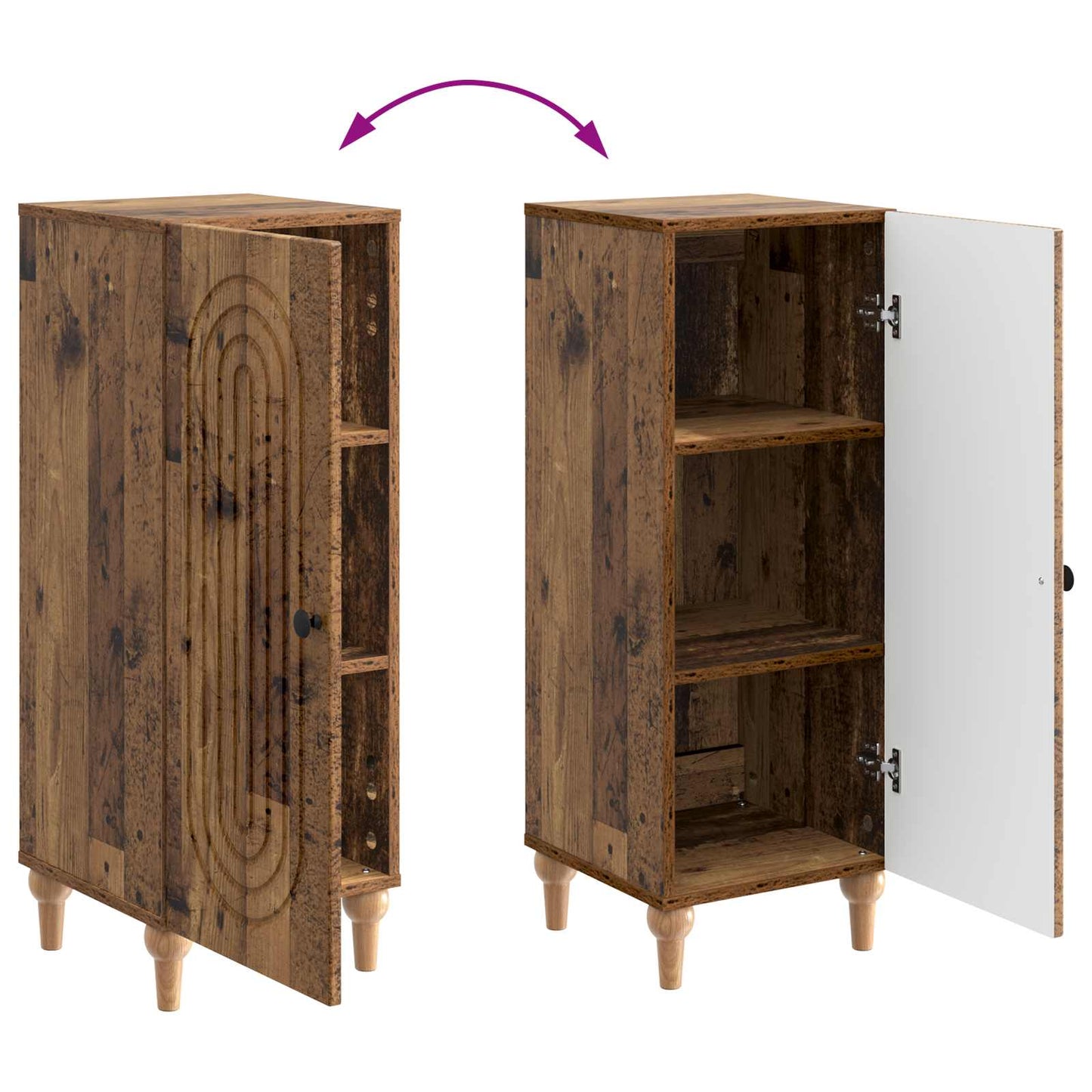 Sideboard Old Wood 33 x 34.5 x 90 cm Engineered Wood