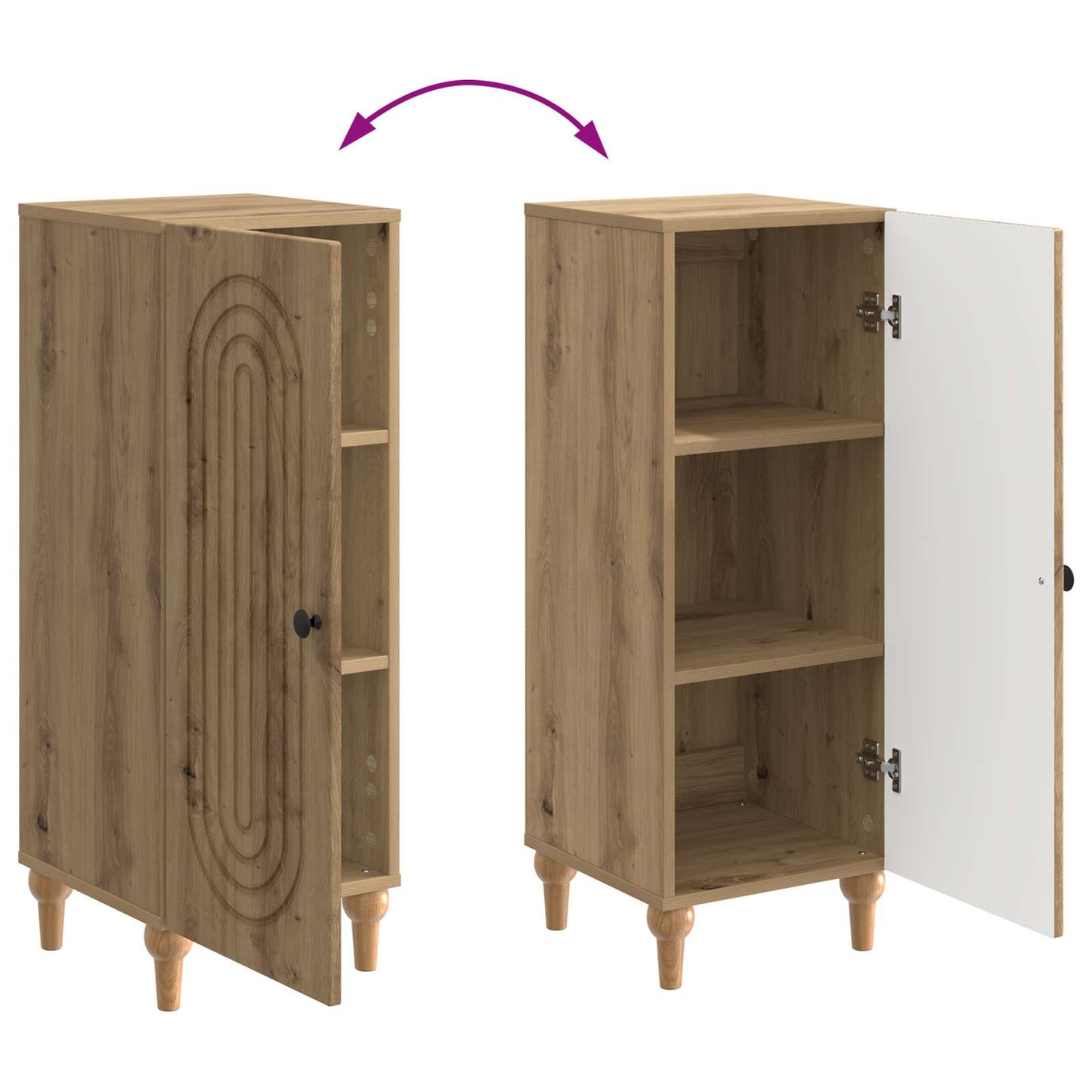 Sideboard Artisan Oak 33 x 34.5 x 90 cm Engineered Wood