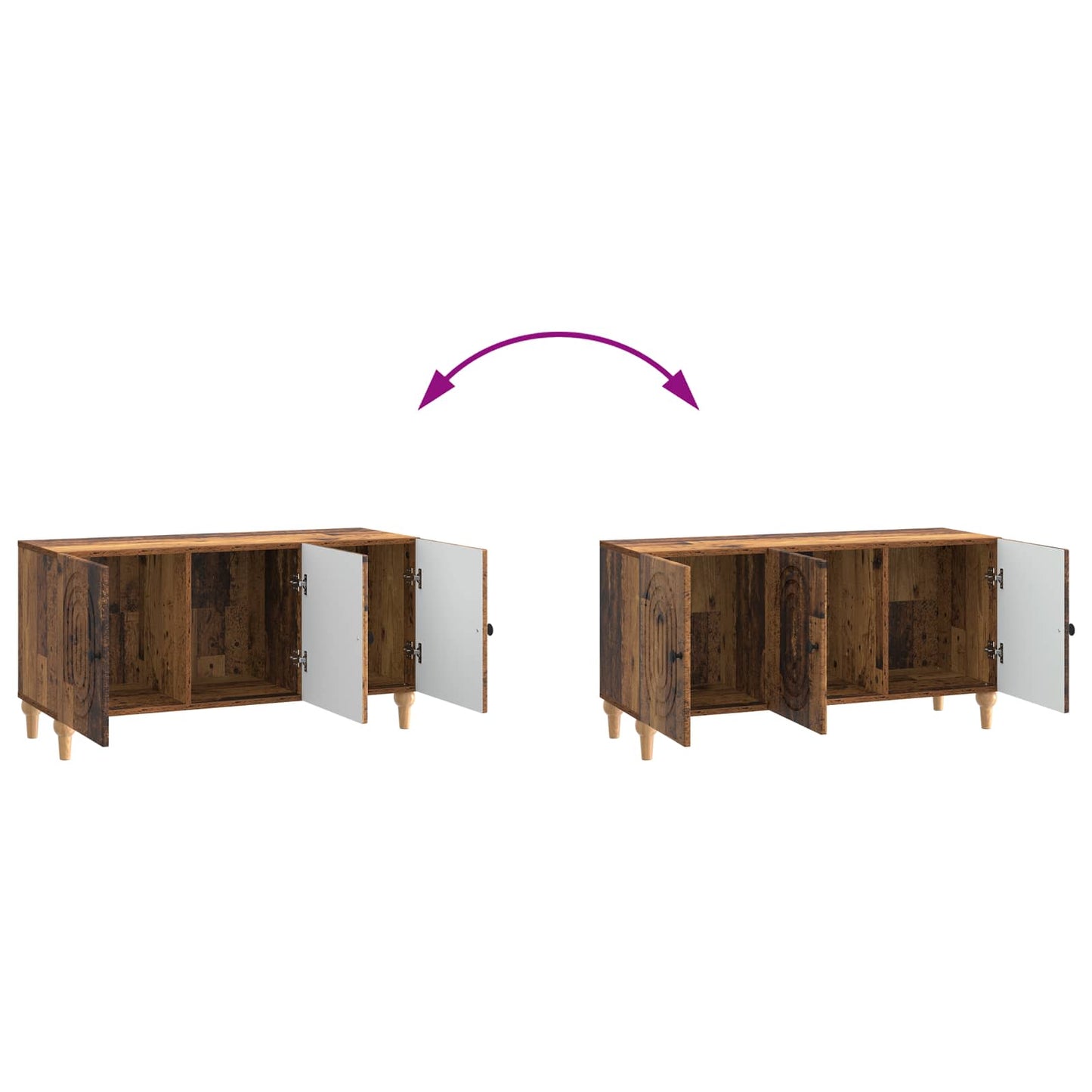 TV Cabinet 99 x 34.5 x 50 cm Old Wood Engineered Wood