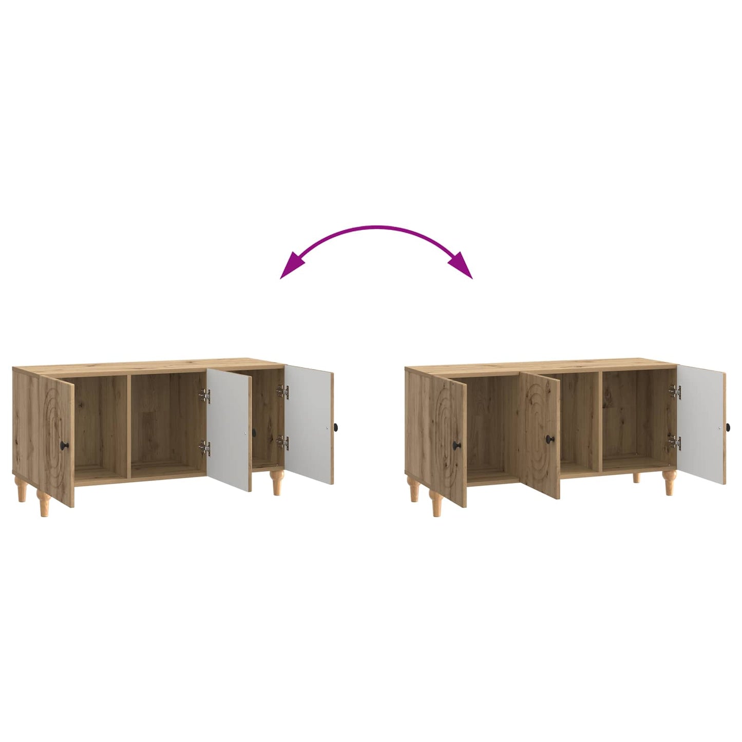 TV Cabinet 99 x 34.5 x 50 cm Artisan Oak Engineered Wood